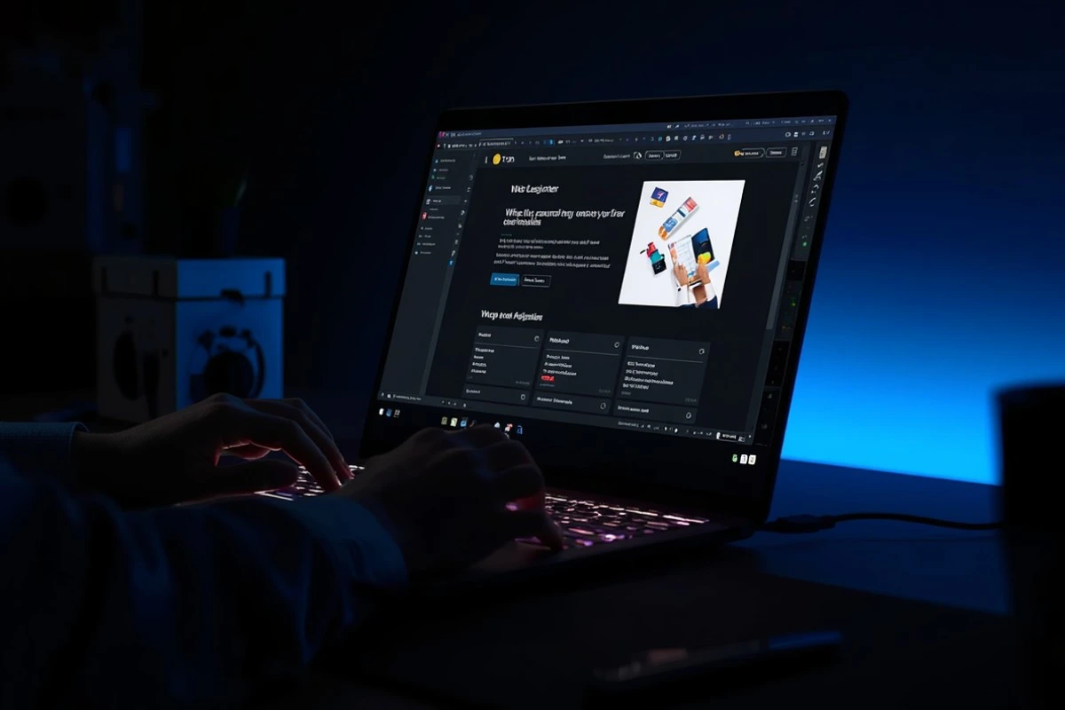 Webbutvecklare arbetar med webbdesign i Stockholm