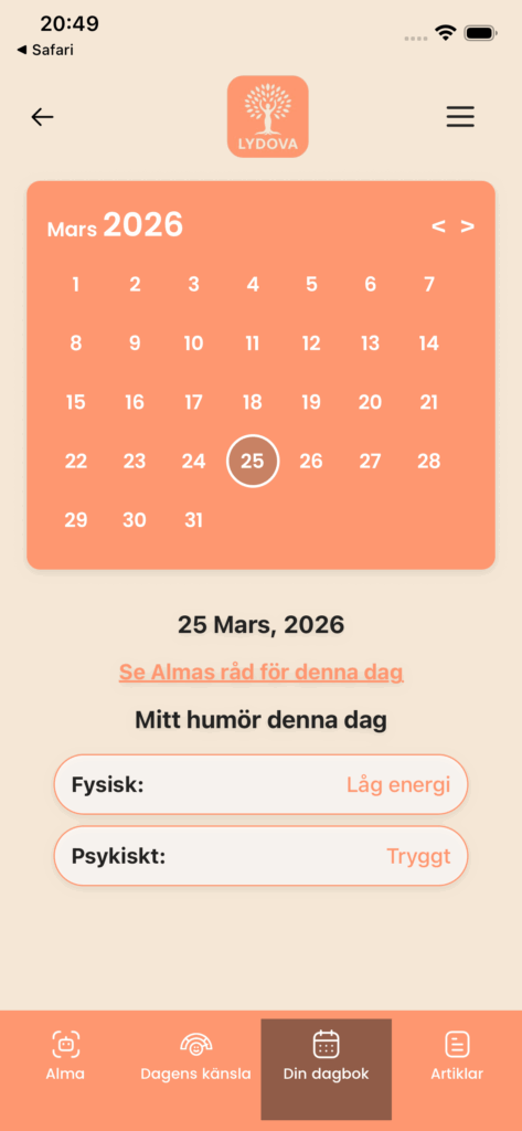 Lydova, digital hälsoapp för kvinnor